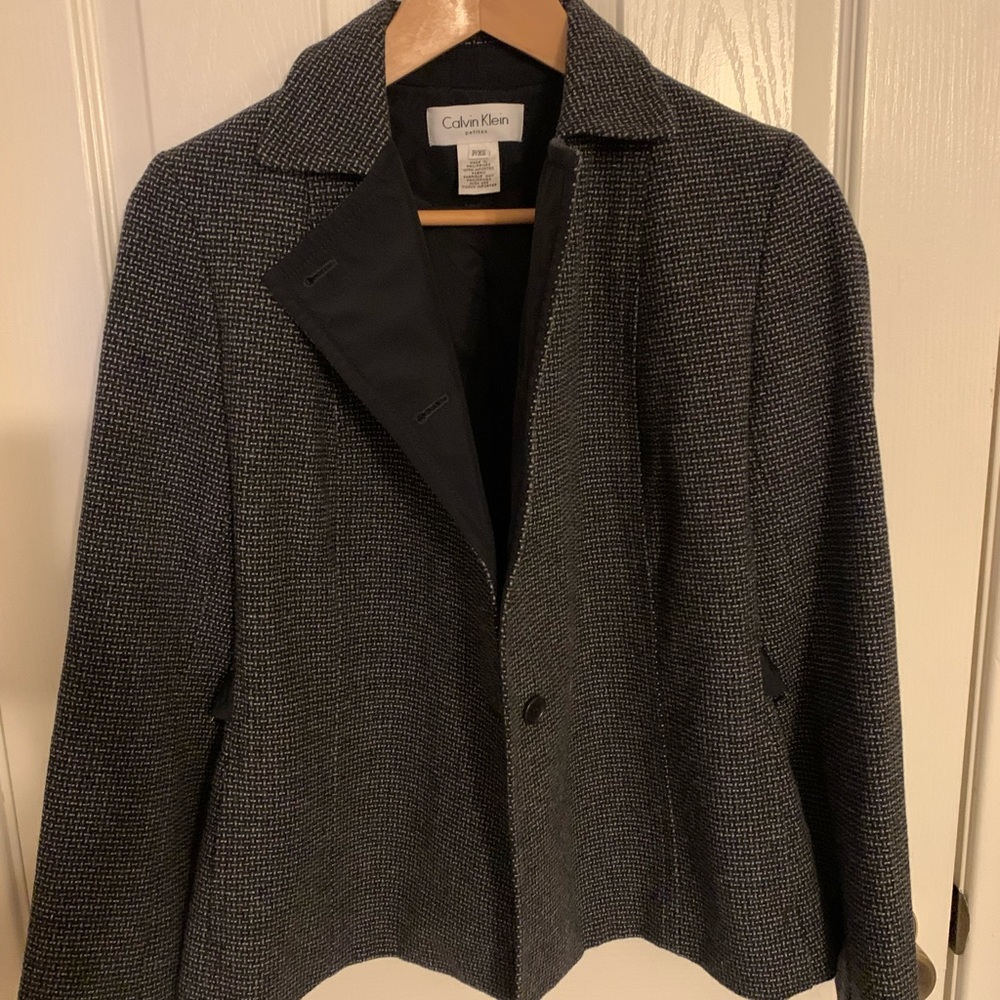 Calvin Klein Tweed Grey and Black Jacket XS